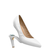 Maeve Pump - White Leather 4 Stiletto