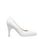 Maeve Pump - White Leather 4 Stiletto