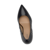 Maeve Pump - Coal Black Stretch Leather Flat