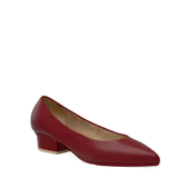 Maeve Pump - Merlot Stretch Leather 4 Block