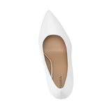 Maeve Pump - White Leather 3 Block