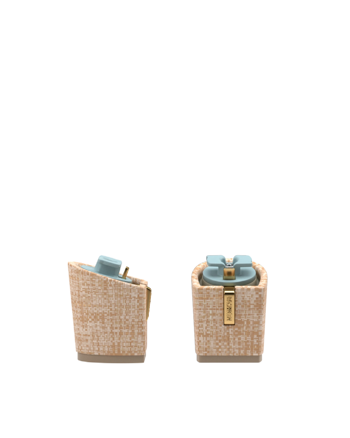 3 Inch Block Heel Kit Raffia, 3-inch interchangeable block heel. Pashion convertible heels go from heel to flat and are customizable with interchangeable heel kits.