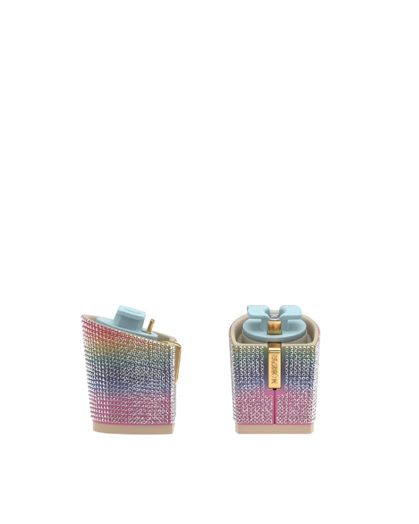 Block Heel Kit 3 Rainbow Rhinestone, 3-inch interchangeable block heel. Pashion convertible heels go from heel to flat and are customizable with interchangeable heel kits.