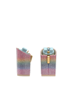 Block Heel Kit 4 Rainbow Rhinestone, 4-inch interchangeable block heel. Pashion convertible heels go from heel to flat and are customizable with interchangeable heel kits.