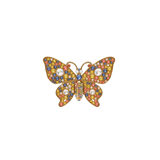 Rhinestone Butterfly Gold Multi Toe Clip - Final Sale