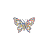 Rhinestone Butterfly Silver Multi Toe Clip - Final Sale