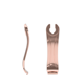 Stelo - Rose Gold Metallic, product view. Pashion convertible heels go from heel to flat and are customizable with interchangeable heel kits.