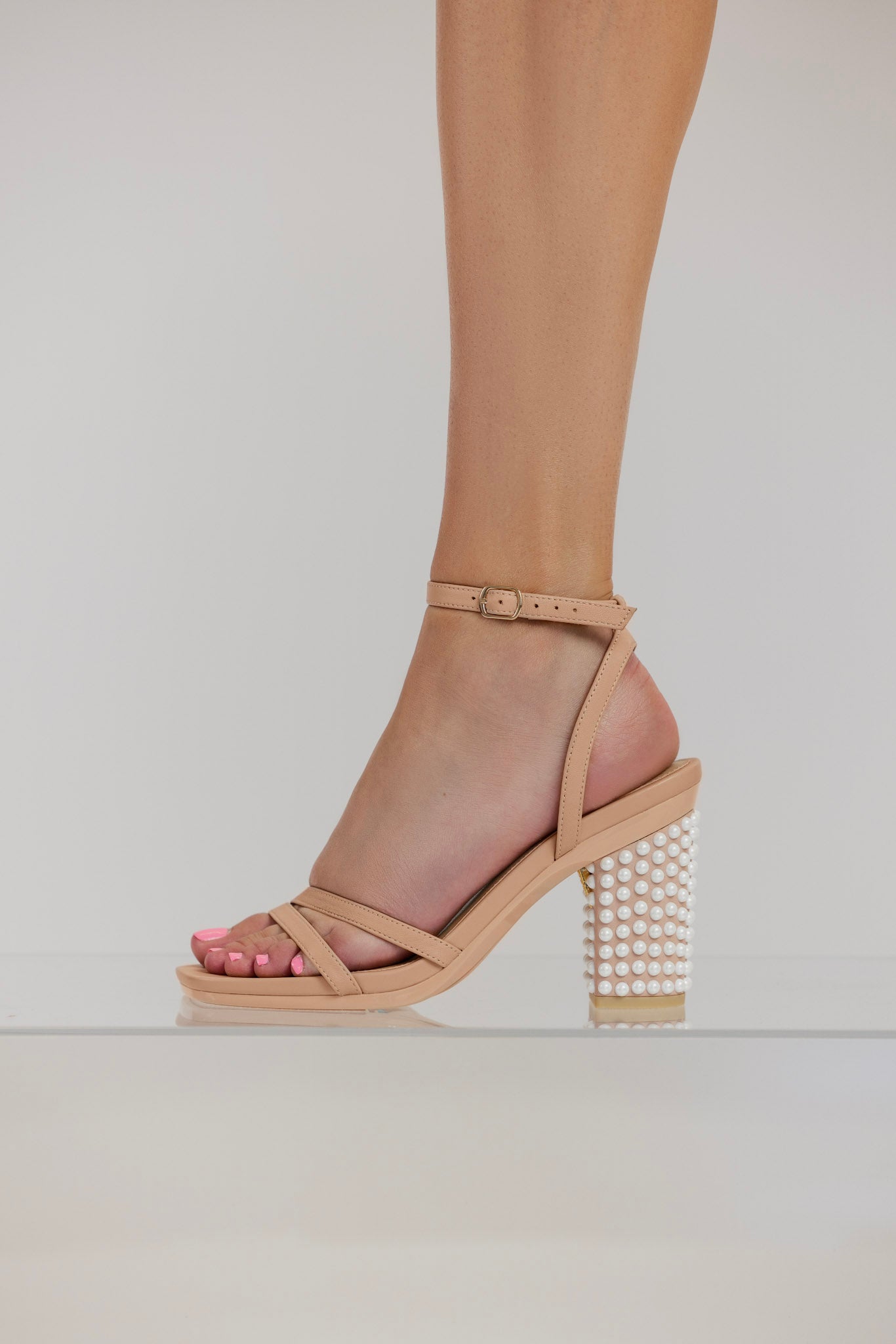 Block Heel Kit 4 Sand Pearl Drop
