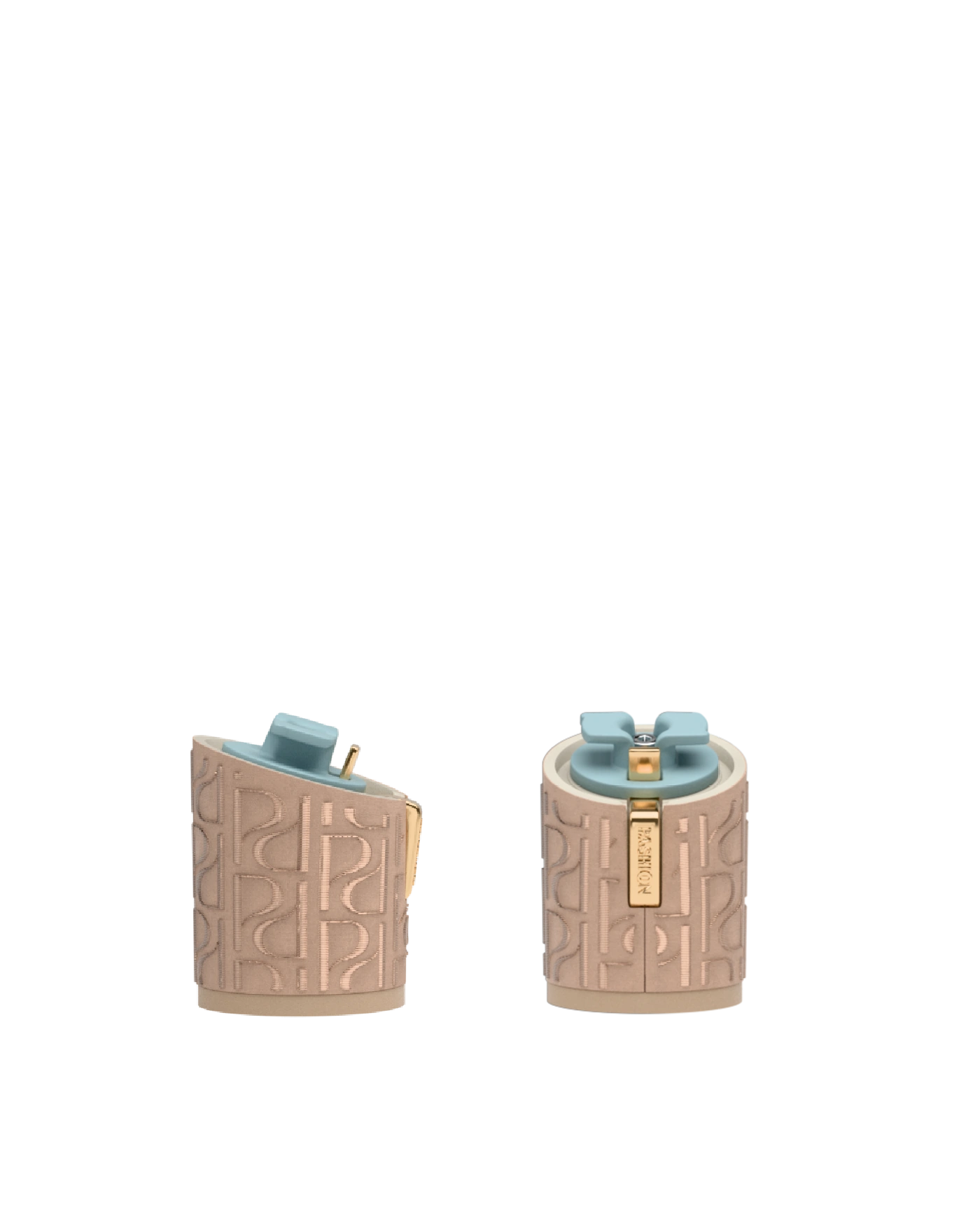 Cylinder Block Heel Kit 3 Sand Pashion Monogram Embroidery, 3-inch interchangeable cylinder block heel. Pashion convertible heels go from heel to flat and are customizable with interchangeable heel kits.