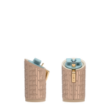 Cylinder Block Heel Kit 4 Sand Pashion Monogram Embroidery, 4-inch interchangeable cylinder block heel. Pashion convertible heels go from heel to flat and are customizable with interchangeable heel kits.