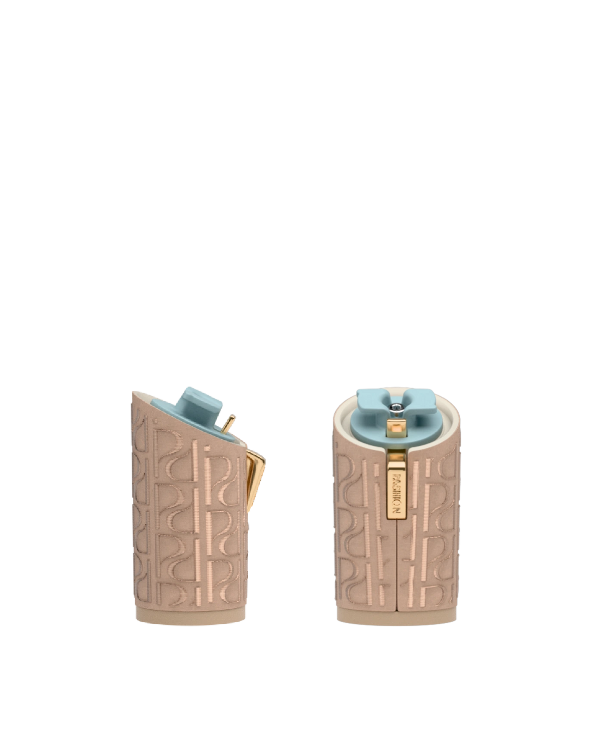 Cylinder Block Heel Kit 4 Sand Pashion Monogram Embroidery, 4-inch interchangeable cylinder block heel. Pashion convertible heels go from heel to flat and are customizable with interchangeable heel kits.