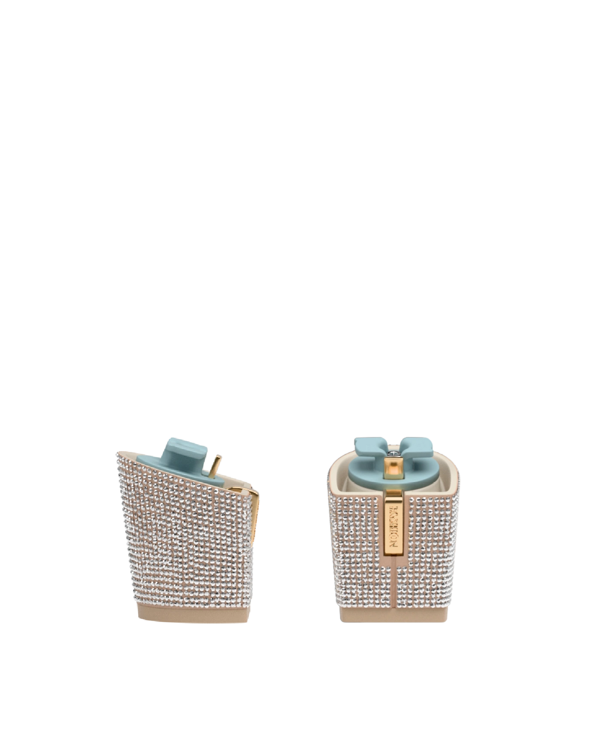 Block Heel Kit 3 Sand Rhinestone, 3-inch interchangeable block heel. Pashion convertible heels go from heel to flat and are customizable with interchangeable heel kits.