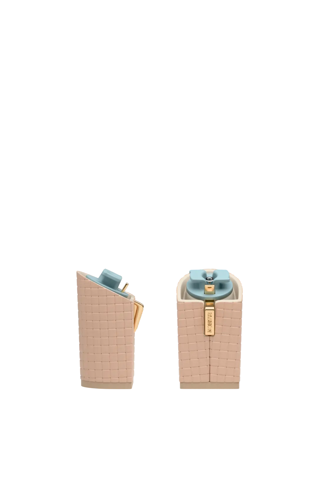 Block Heel Kit 4 Sand Woven Leather