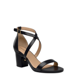 Renee Sandal - Coal Black Leather + Block Heel Kit 3 Coal Black