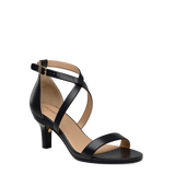 Renee Sandal - Coal Black Leather + Stiletto Heel Kit 3 Coal Black