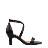 Renee Sandal - Coal Black Leather + Stiletto Heel Kit 3 Coal Black