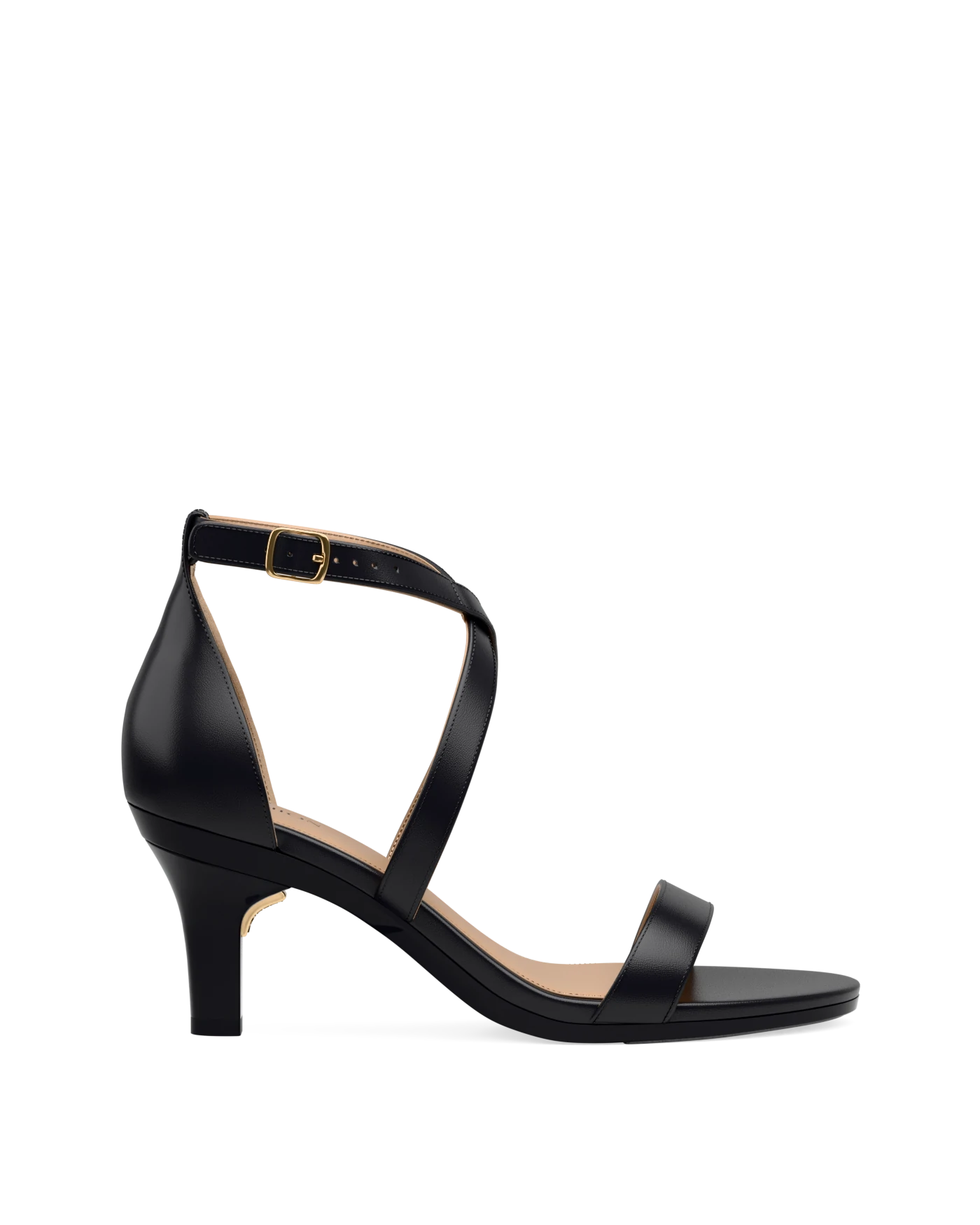 Renee Sandal - Coal Black Leather + Stiletto Heel Kit 3 Coal Black