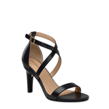 Renee Sandal - Coal Black Leather + Stiletto Heel Kit 4 Coal Black