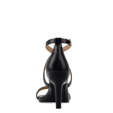 Renee Sandal - Coal Black Leather + Stiletto Heel Kit 4 Coal Black