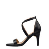 Renee Sandal - Coal Black Leather + Stiletto Heel Kit 4 Coal Black