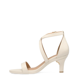 Renee Sandal - Ivory Leather 3 Stiletto