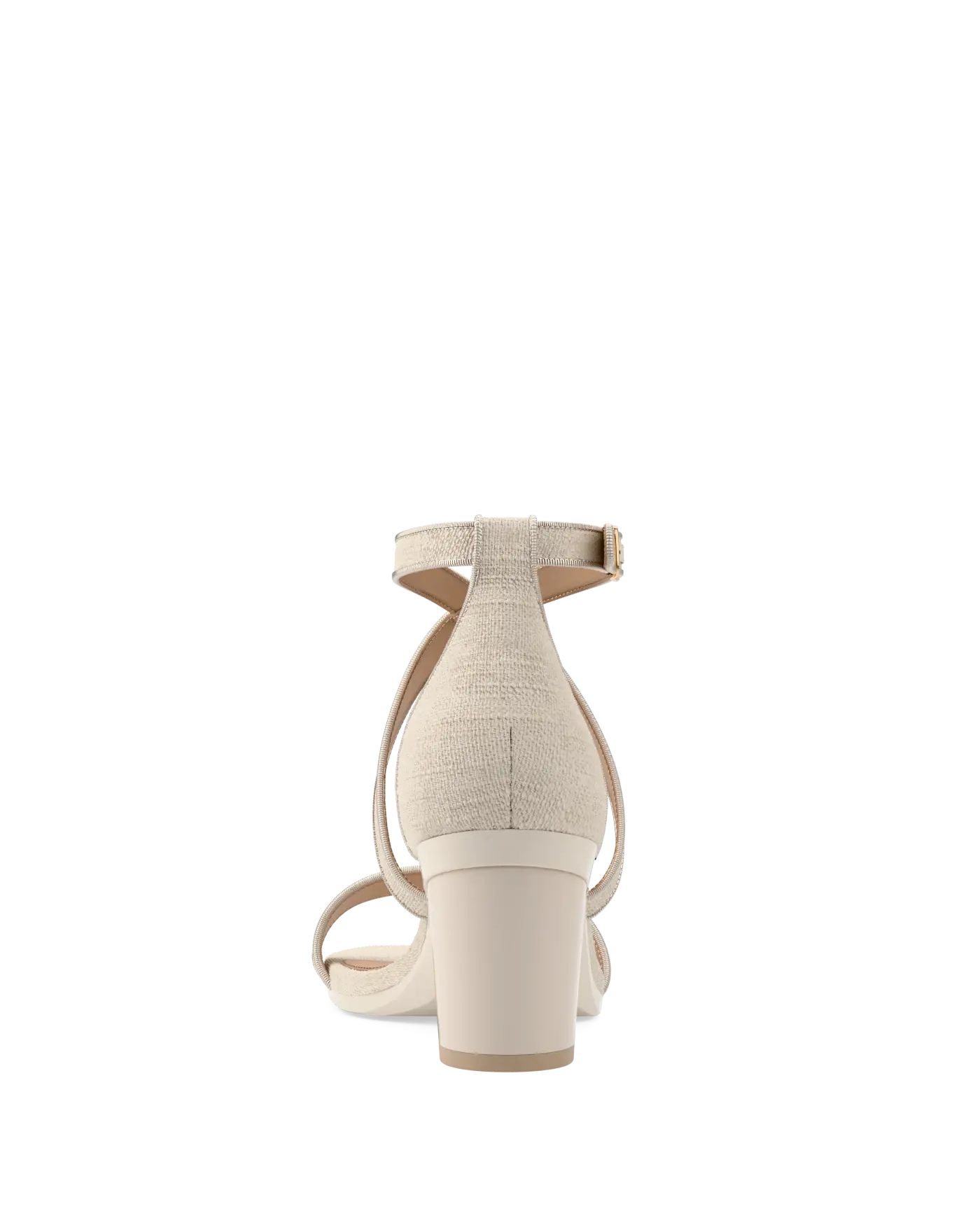 Renee Sandal - Ivory Linen 3 Block