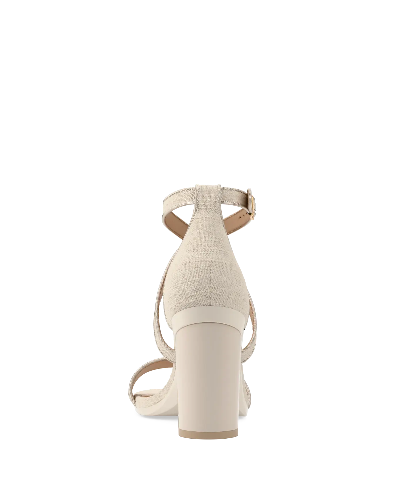 Renee Sandal - Ivory Linen 4 Block