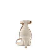 Renee Sandal - Ivory Linen 3 Stiletto