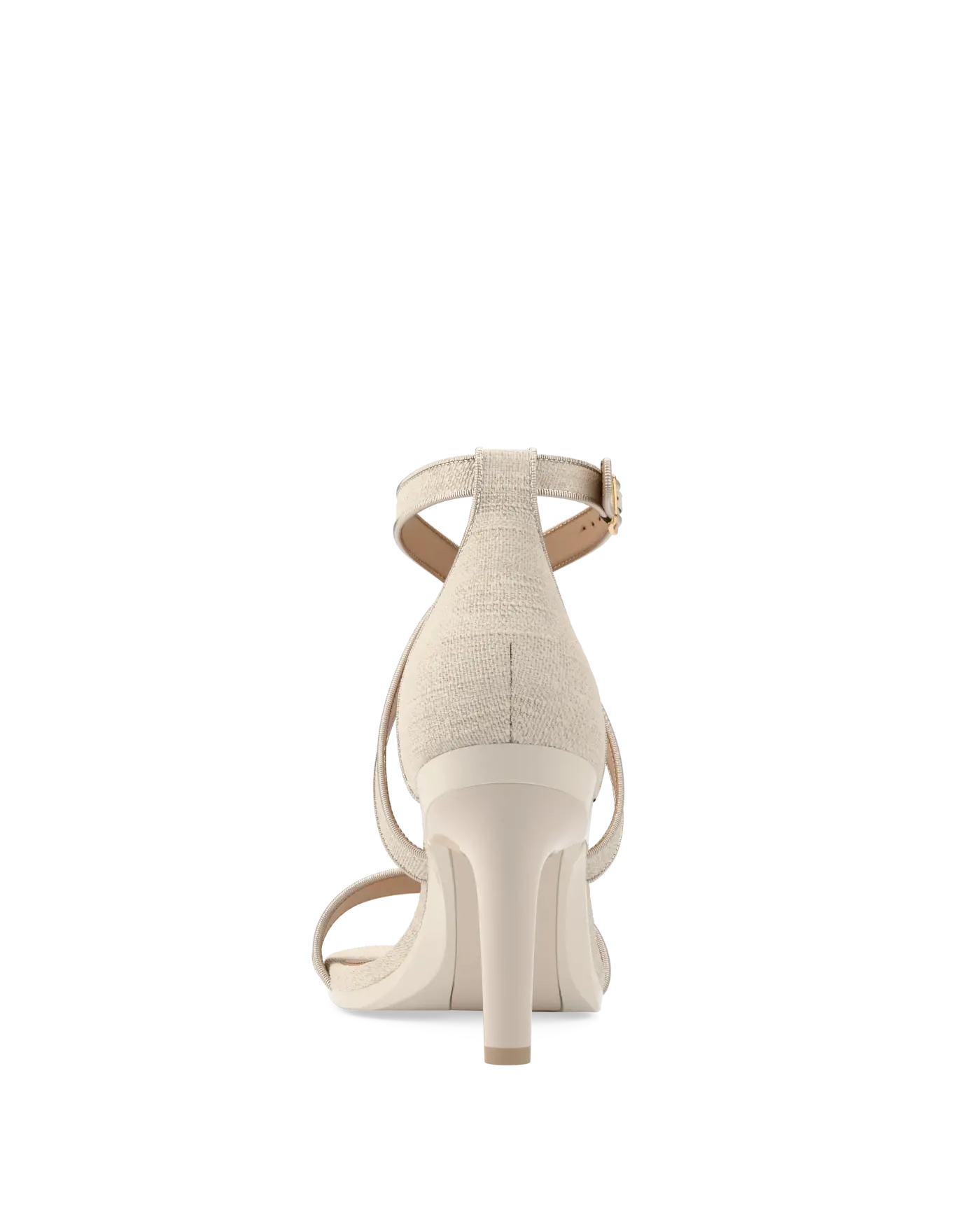 Renee Sandal - Ivory Linen 4 Stiletto