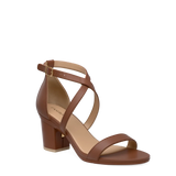 Renee Sandal - Walnut Leather 3 Block - FINAL SALE