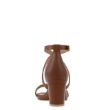 Renee Sandal - Walnut Leather 3 Block - FINAL SALE