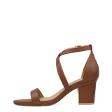 Renee Sandal - Walnut Leather 3 Block - FINAL SALE