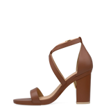 Renee Sandal - Walnut Leather 4 Block - FINAL SALE