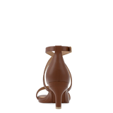 Renee Sandal - Walnut Leather 3 Stiletto - FINAL SALE