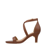 Renee Sandal - Walnut Leather 3 Stiletto - FINAL SALE
