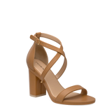 Renee Sandal - Whiskey Leather + Block Heel Kit 4 Whiskey