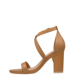 Renee Sandal - Whiskey Leather + Block Heel Kit 4 Whiskey