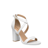 Renee Sandal - White + Block Heel Kit 4 White