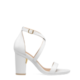 Renee Sandal - White + Block Heel Kit 4 White