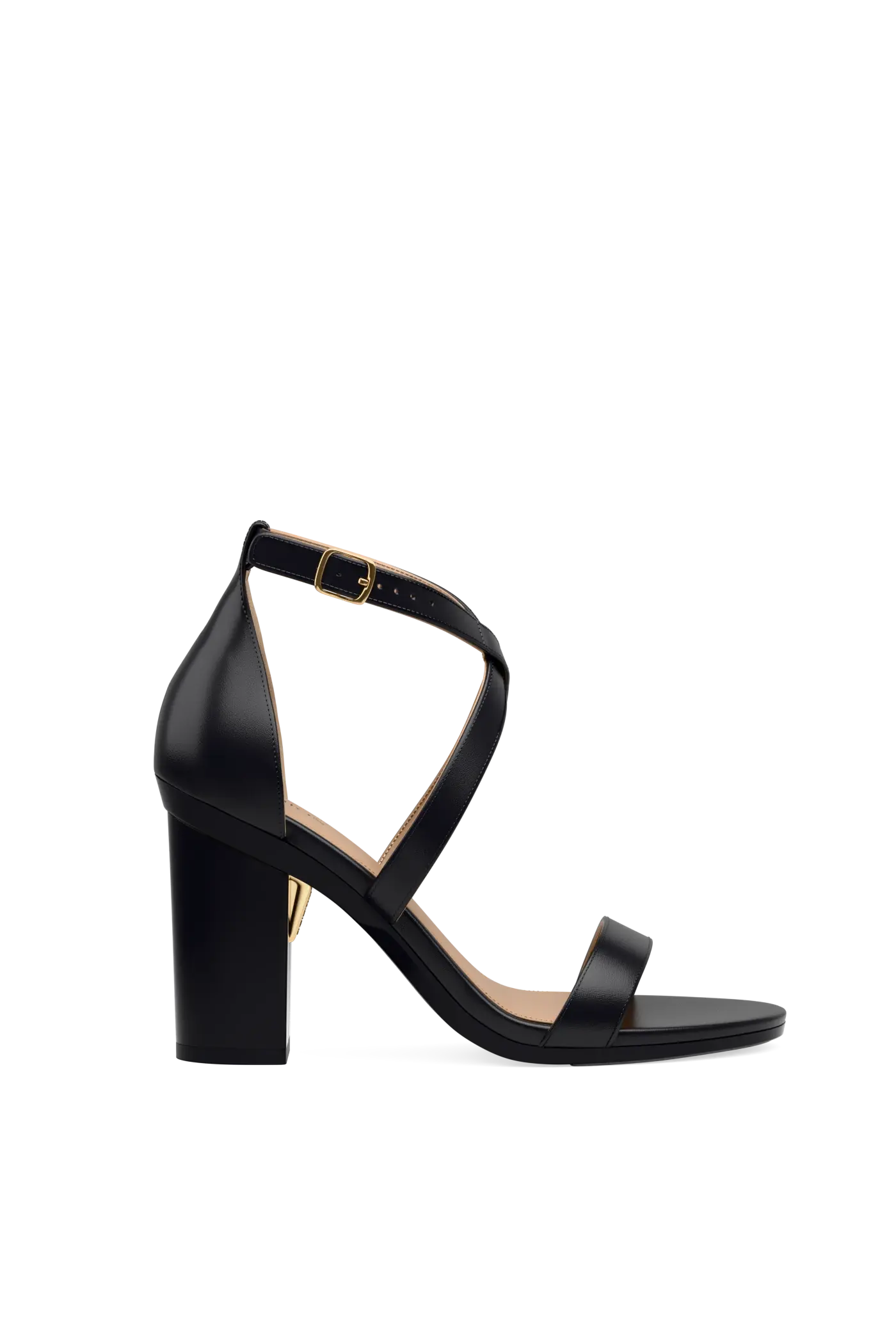 The Sandal - Coal Leather + Block Heel Kit 4 Coal