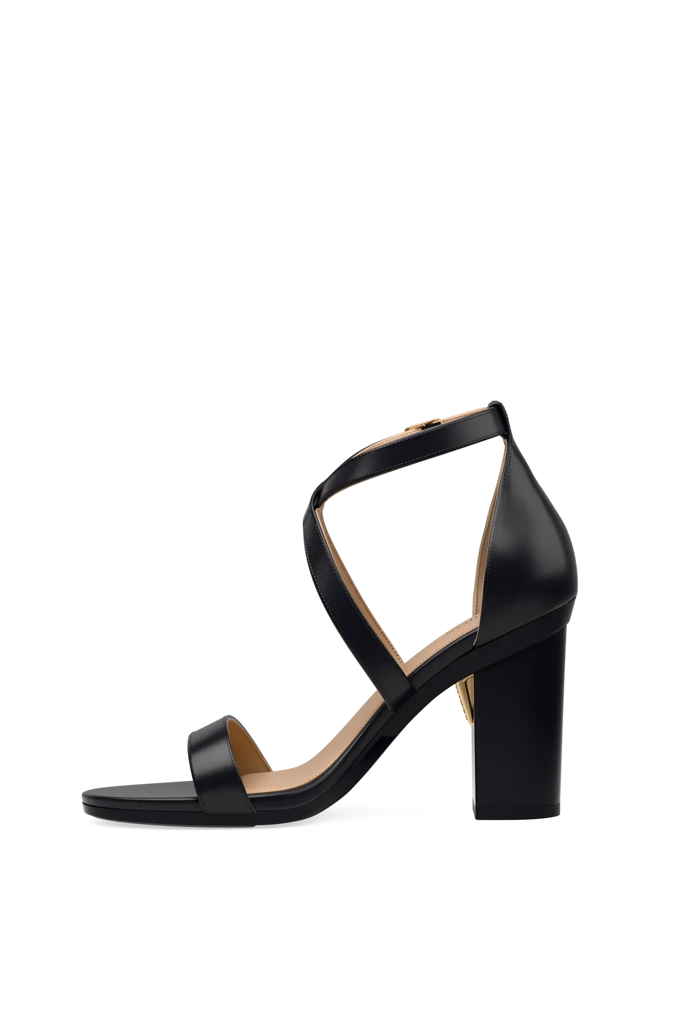 The Sandal - Coal Leather + Block Heel Kit 4 Coal