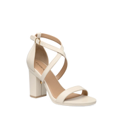 Renee Sandal - Ivory Leather 4 Block