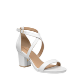 Renee Sandal - White + Block Heel Kit 3 White