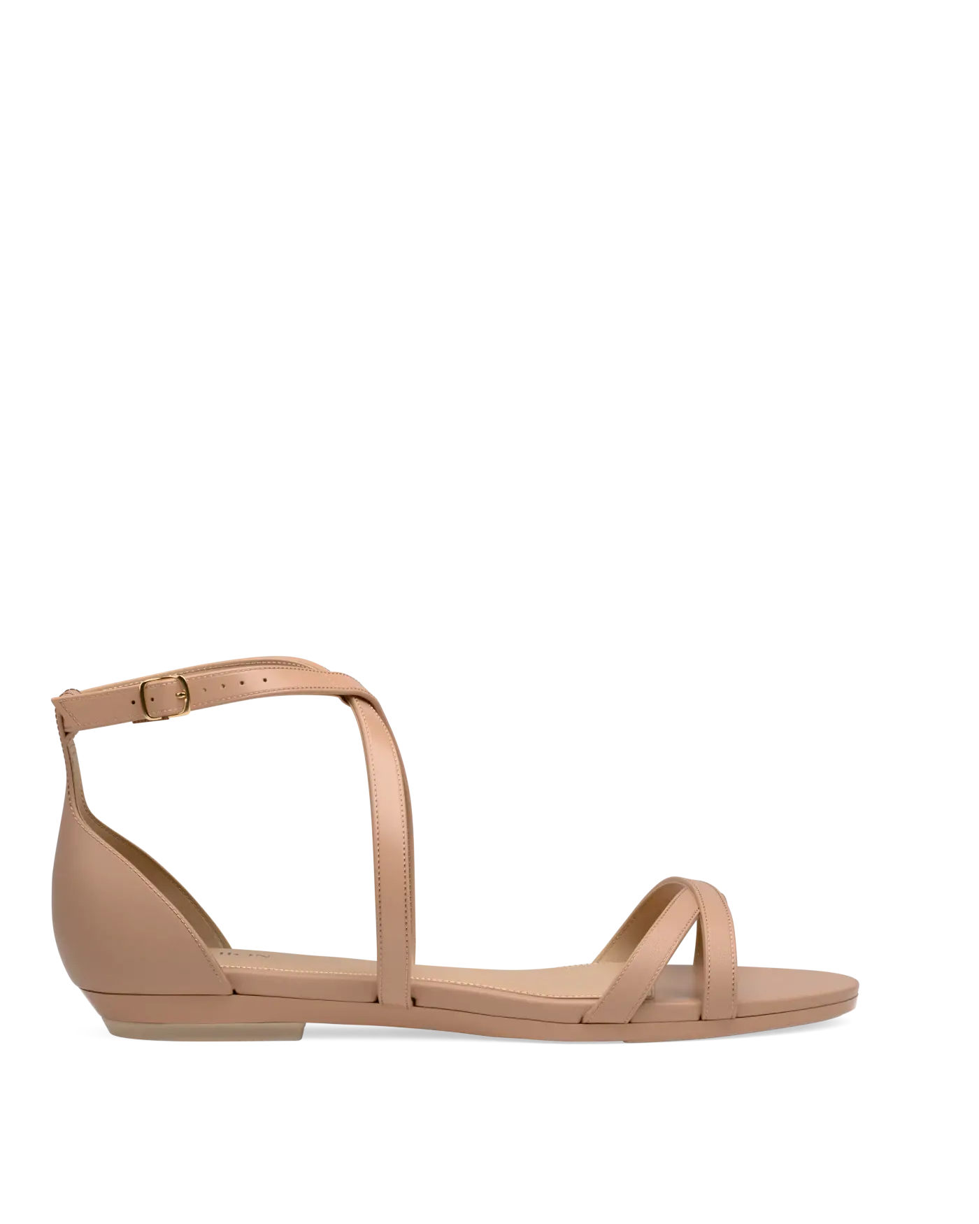Sandy Sandal - Latte Leather Flat