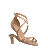 Sandy Sandal - Latte Leather 3 Stiletto