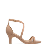 Sandy Sandal - Latte Leather 3 Stiletto