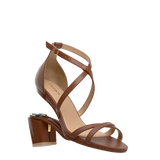 Sandy Sandal - Walnut Leather 3 Block