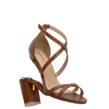 Sandy Sandal - Walnut Leather 4 Block