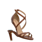 Sandy Sandal - Walnut Leather 4 Stiletto