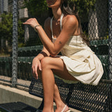 Shae Mule Sandal - Ivory Mesh 4 Block